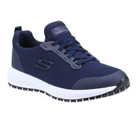 Skechers Women's Squad Sr Sneaker, Navy Flat Knit, 6 UK