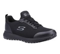 Skechers Squad SR Wide Slip Resistant Black Occupational Shoes for Women - Size