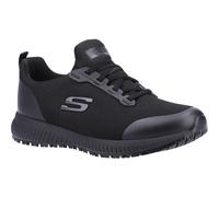 Skechers Squad SR Wide Slip Resistant Black Occupational Shoes for Women - Size