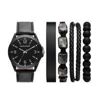 Skechers SR9118 Men's Analogue Quartz Watch with Polyurethane Strap, Black