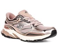 Skechers Stamina Sport Knit Upper Slip On Womens Trainers In Silver UK 4 - 8