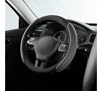 Skechers Steering Wheel Cover,14.5-15 Inch Universal Memory Foam Car Steering Wheel Covers Breathable Anti-Slip Steering Wheels Accessories for Men Women (Black & Grey)