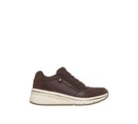 Skechers Street Billion Flex Luxe Up Wedge Trainers Chocolate
