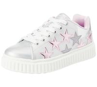 Skechers Street Girls Trainers, Silver Synthetic/Multi Trim, 4.5 UK