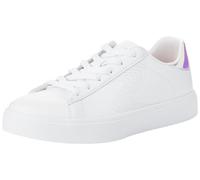 Skechers Street Girls Trainers, White Synthetic/Silver Trim, 13 UK
