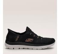 Skechers Women's Trainers Summits Classy Night – Dark Navy Mesh/Silver Trim – UK 8