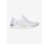 Skechers Women's Summits Diamond Dream Slip-in Trainers, White Mesh/Silver Trim, 3 UK