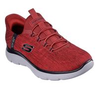 Skechers Summits Key Pace Textile Mens Red/Black Trainers - Size UK 11