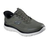 Skechers Men's Summits Leyter Hands Free Slip-in Shoes, Olive/Black, 7