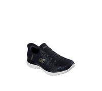 Skechers Summits Lunar Glow Trainer In Black Black