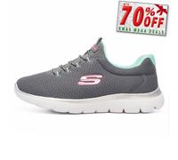 Skechers Women's Summits Sneaker, Grey Anthracite Green, 3 UK