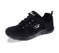 Skechers SUMMITS - NEW WORLD, Girl's Low-Top Trainers, Black (Black Leather/Mesh/Black Trim Bbk), 3 UK (36 EU)
