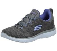 Skechers SUMMITS-QUICK GETAWAY, Women's Summits-Quick Getaway Trainers, Grey (Charcoal Mesh/Purple Trim Ccpr), 6.5 UK (39.5 EU)