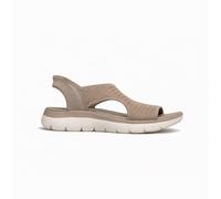 Skechers Summits Sandal - Sweetly Evol Womens Cross Strap Sandals Taupe Textile - Size UK 9