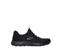 Skechers Summits Summer Blush Bungee Lace Slip-on Trainer - Black Mesh, Black, Size 4, Women Black