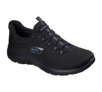 Skechers Summits Summer Blush Bungee Lace Slip-on Trainer - Black Mesh, Black, Size 4, Women Black