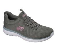 Skechers Summits Summer Blush Textile Womens Olive Trainers - Size UK 4