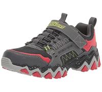 Skechers Summits Unisex Kid's Rugged Sneaker, Charcoal Grey Red, 8 UK