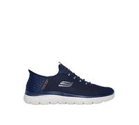Skechers Summits Wide Fit Mesh Slip On Trainers- Navy, Navy, Size 7, Men Navy