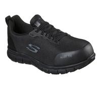 Skechers Jixie Alloy Toe Work Trainers Ladies 8 (41) Black
