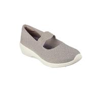 Skechers Taupe Knit Arya That's Sweet Trainers Taupe