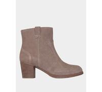 Skechers Taxi - Western Way Leather Block Heel Ankle Boots Grey