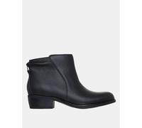 Skechers Texas Leather Block Heel Ankle Boots Black