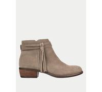 Skechers Texas Modern Western Suede Ankle Boots Taupe