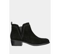 Skechers Texas Rodeo Nght Suede Block Heel Ankle Boots Black