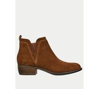 Skechers Texas Rodeo Nght Suede Block Heel Ankle Boots Brown