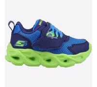 Skechers 400104N NVLM Sneaker, Navy Synthetic/Mesh/Lime & Blue Trim, 4 UK