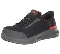 Skechers Tilido Men's Fletchit Comp Toe Hands-Free Shoes, Black, 44.5 EU Larga
