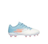 Skechers Razor 1.5 Jr Td FG Sneaker in White/Turquoise, Size 9 | Synthetic/Textile
