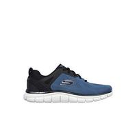 Skechers Men's Track Broader Trainers, Blue Mesh Pu Black Trim, 7 UK