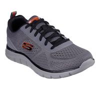 Skechers Track Leshur Mens Charcoal/Orange Trainers - Size UK 9.5