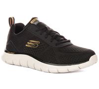 Skechers Track Leshur Sporty Vegan Lace Up Mesh Mens Trainer In Black UK 7 - 12