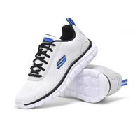 Skechers Trainers Track Ripkent, White, Textile/Synthetic, Vegan, Machine Washable, UK 8.5