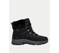 Skechers Trego Leather Lace Up Ankle Boots Black