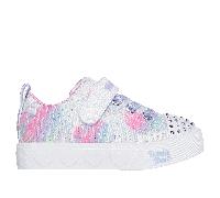 Skechers Twinkle Toes: Heart Steps - Heart Sketch Sneaker in White, Size 8 | Textile/Synthetic