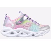 Skechers Twisty Brights-Mystical Bliss Sneaker, Silver Multi Mesh, 2 UK