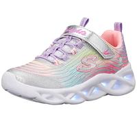 Skechers Twisty Brights-Mystical Bliss Sneaker, Silver Multi Mesh, 2 UK