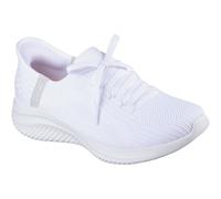 Skechers Women's Ultra Flex 3.0 Brilliant Path Slip-In Trainers, White Knit/ Light Gray Trim, 3 UK Wide