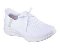 Skechers Women's Ultra Flex 3.0 Brilliant Path Trainers, White Knit/ Light Gray Trim, 5 UK Wide