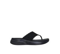 Skechers Ultra Flex 3.0 Sandalrhythm Waves Toe-post Sandal, Black, Size 5, Women Black