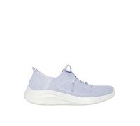 Skechers Ultra Flex 30 Engineered Stretch Knit Fixed Laced Slip-Ins W/ Air-Cooled Knit/Trim - Light Blue, Light Blue, Size 3, Women Light Blue