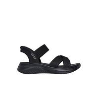 Skechers Ultra Flex 30 Slip In Crossband Slingback Sandal, Black, Size 3, Women Black