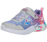 Skechers Uni-Kinder Microspec Plus Swirl Sweet Trainers, Silver Lavender, 2.5 Little Kid