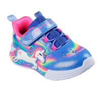 Skechers Baby Girl's Unicorn Chaser Sneaker, Blue Sparkle Mesh/Multi Trim, 6 UK
