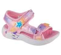 Skechers Girls Sandals, Light Pink Textile/Multi Trim, 13 UK