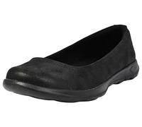Skechers Unisex-Adult Go Walk Lite-15395 Ballet Flat, Black/Black, 7 Wide